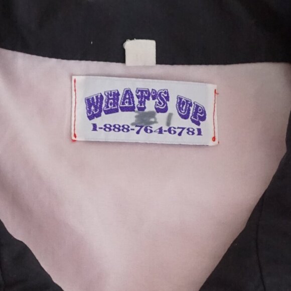 Vintage '80s What's Up Red Black Jackalopes Nylon Cotton Lined Sporty Jacket XL - Picture 5 of 11